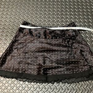 Black with pink dots mini skirt!!